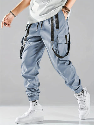 Comfy Family Techwear Cargo Pants Sky blue / S