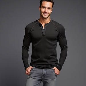 Comfy Family Timberline -  Waffle Henley Shirt