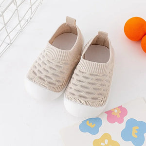 Comfy Family Tiny Toes™ - Mesh Snuggle Sneakers Cocoa Cream / 0-6 Months