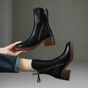 Comfy Family Vivienne - Premium Zip-Up Ankle Boots