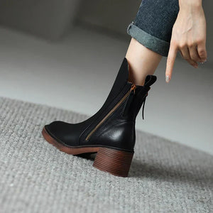 Comfy Family Vivienne - Premium Zip-Up Ankle Boots