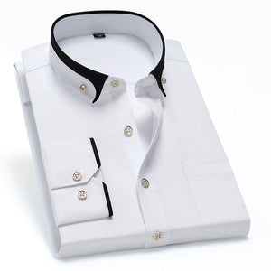 Comfy Family Wellington - The Refined Contrast Collar Shirt White / S