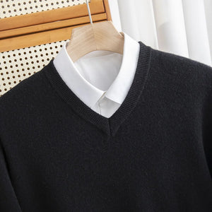 Comfy Family Weymouth - Merino V-Neck Sweater black / M(50-70kg) / CHINA