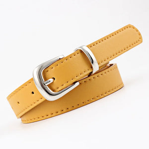 Comfy Family Women's Colorful Belt Mustard